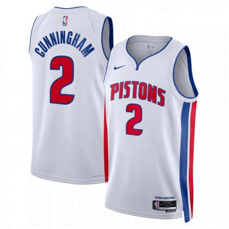 Dres Detroit Pistons Cade Cunningham 2 Nike 2022-23 Association Edition Bijela Swingman